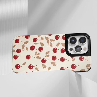 Industry-Level Tough Matte Cherries iPhone Case