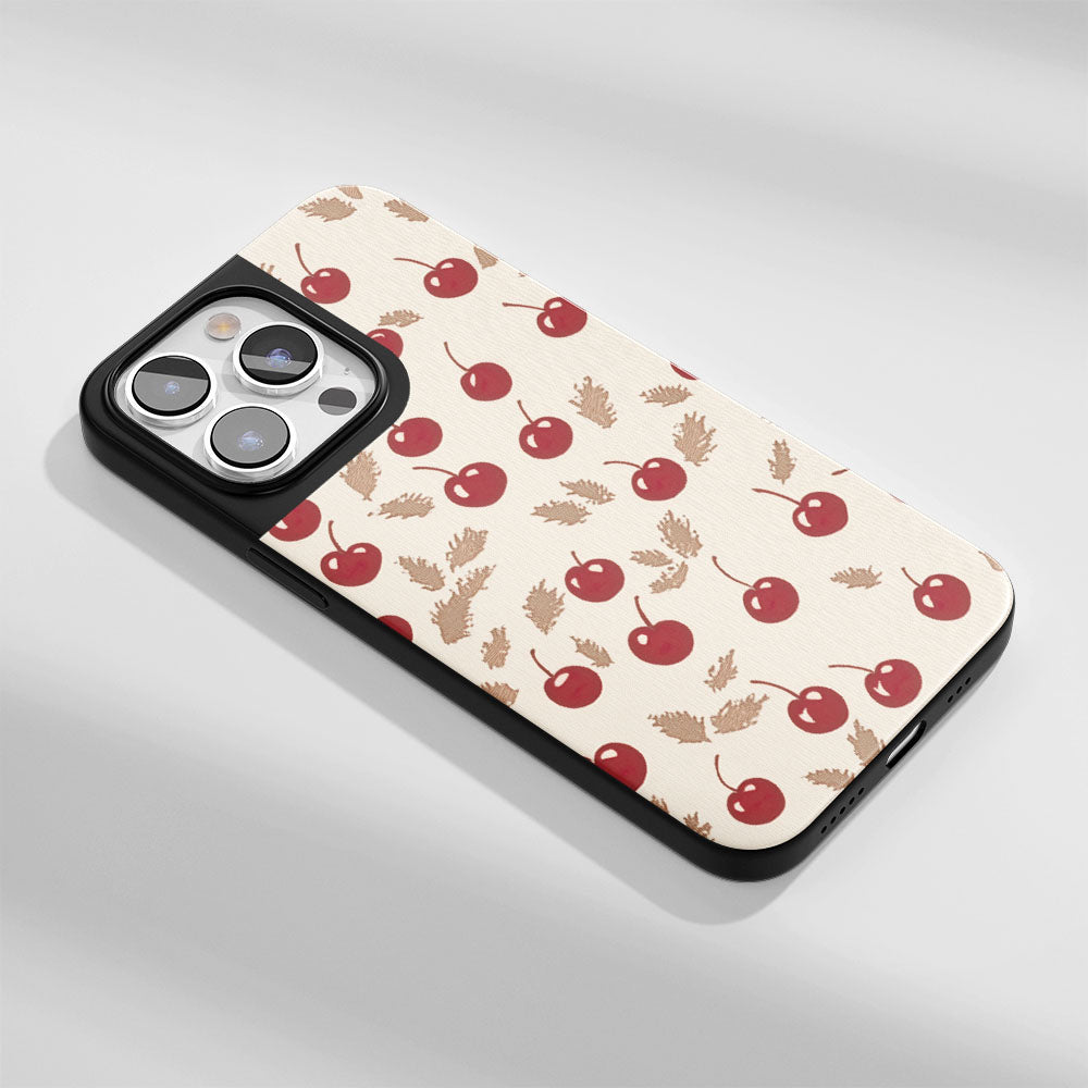 Industry-Level Tough Matte Cherries iPhone Case