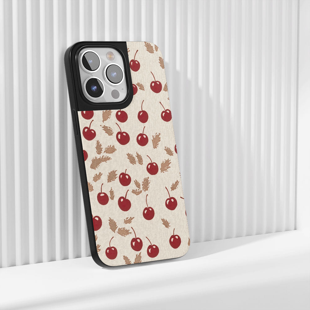 Industry-Level Tough Matte Cherries iPhone Case