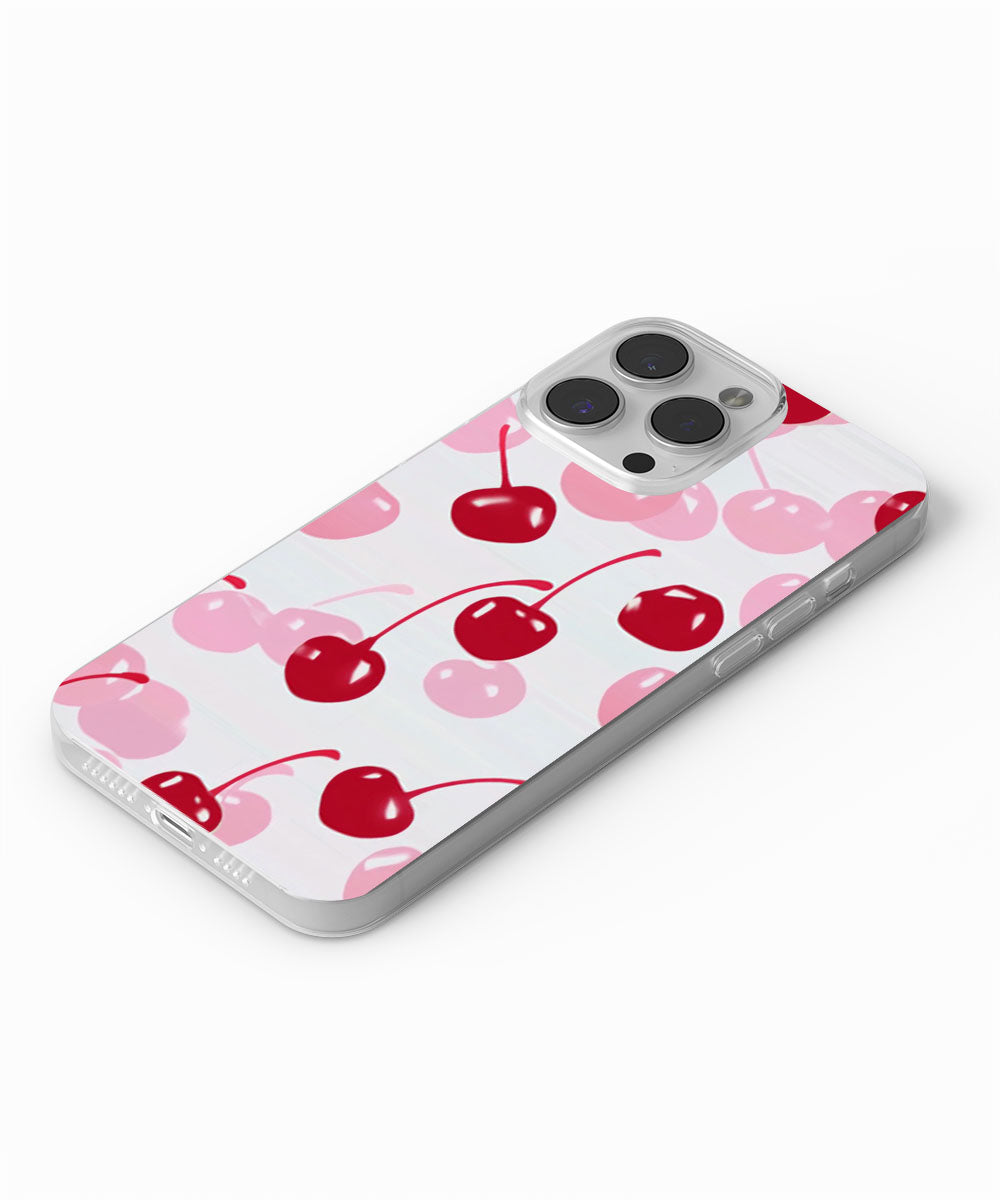 Latest 3rd-Generation Crystal Tough Glossy Cherries iPhone Case (MagSafe-Compatible)