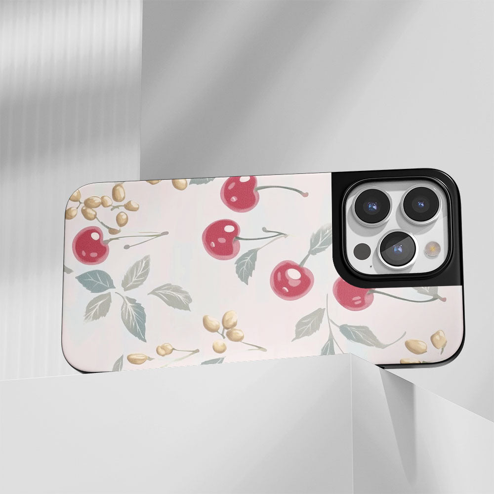 Industry-Level Tough Matte Cherries iPhone Case