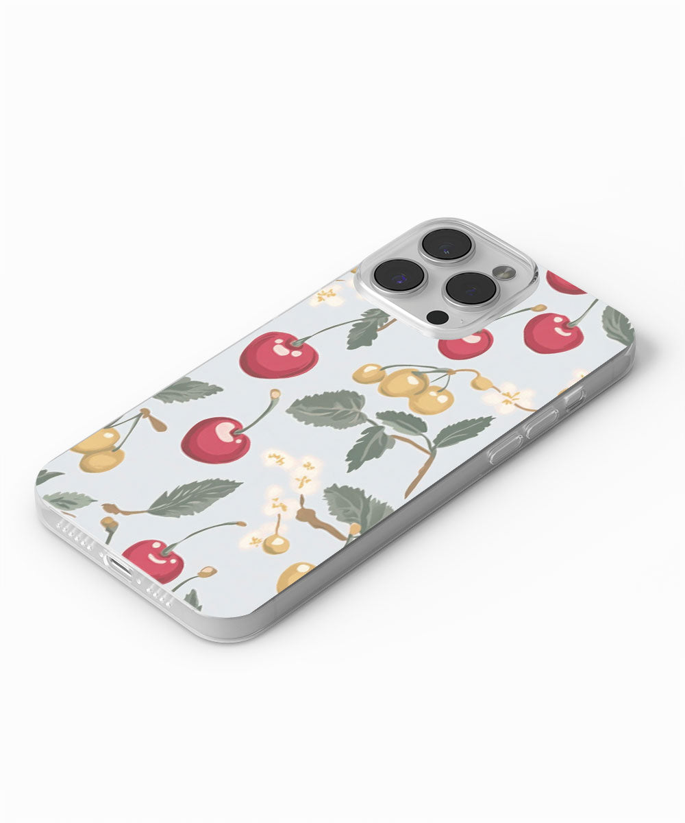 Latest 3rd-Generation Crystal Tough Glossy Cherries iPhone Case (MagSafe-Compatible)
