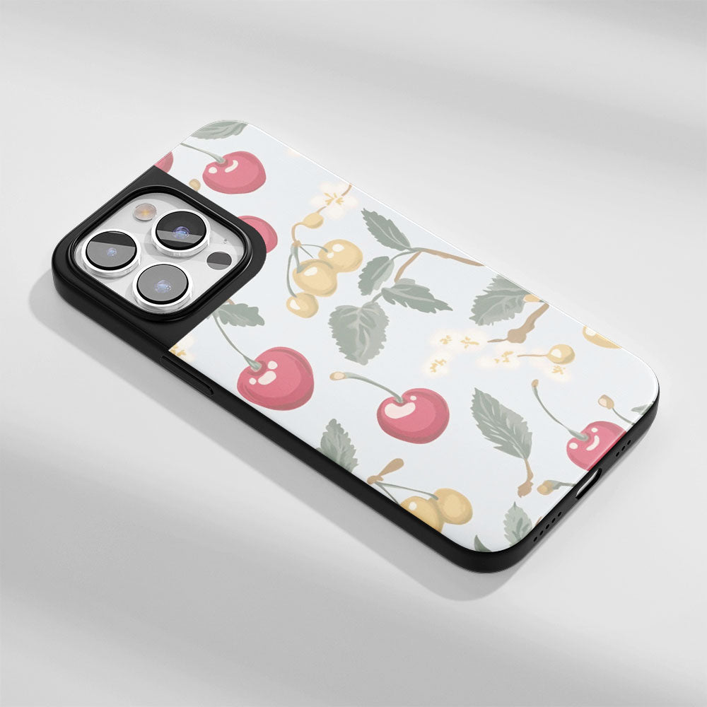 Industry-Level Tough Matte Cherries iPhone Case