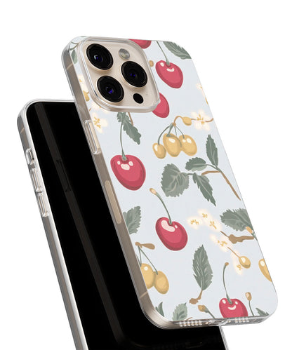 Latest 3rd-Generation Crystal Tough Glossy Cherries iPhone Case (MagSafe-Compatible)