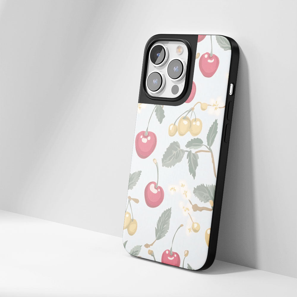 Industry-Level Tough Matte Cherries iPhone Case