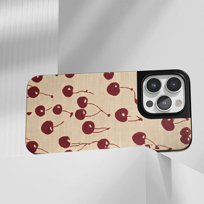 Industry-Level Tough Matte Cherries iPhone Case