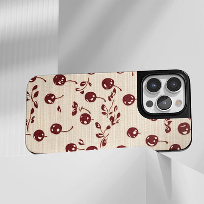 Industry-Level Tough Matte Cherries iPhone Case