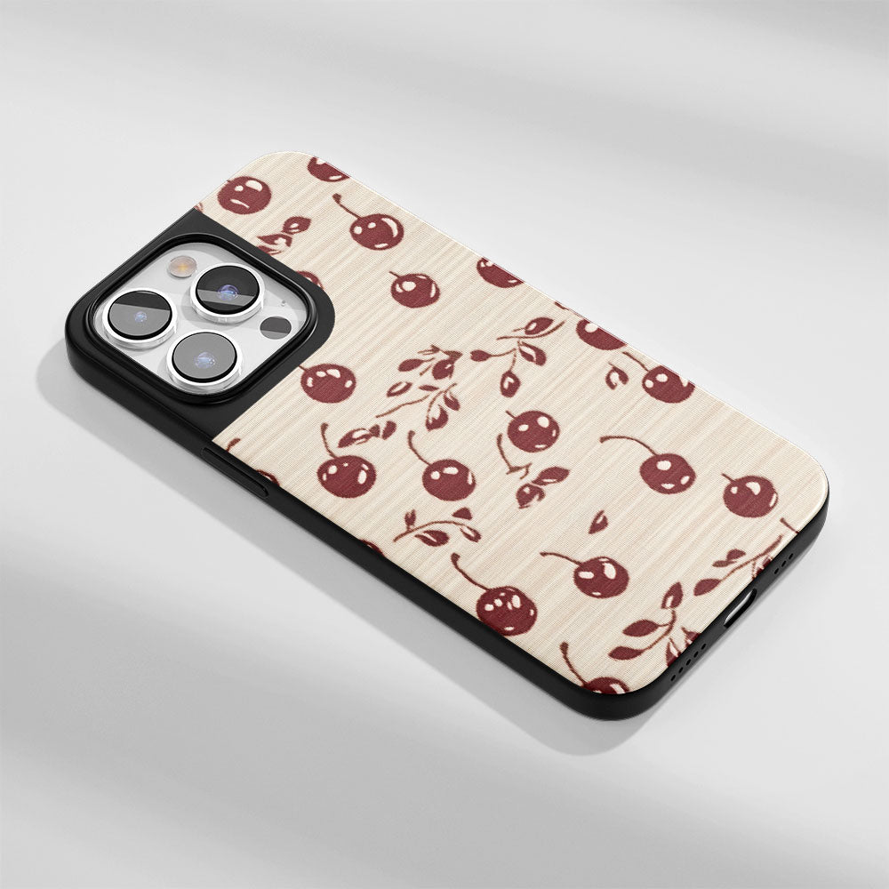 Industry-Level Tough Matte Cherries iPhone Case