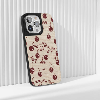 Industry-Level Tough Matte Cherries iPhone Case