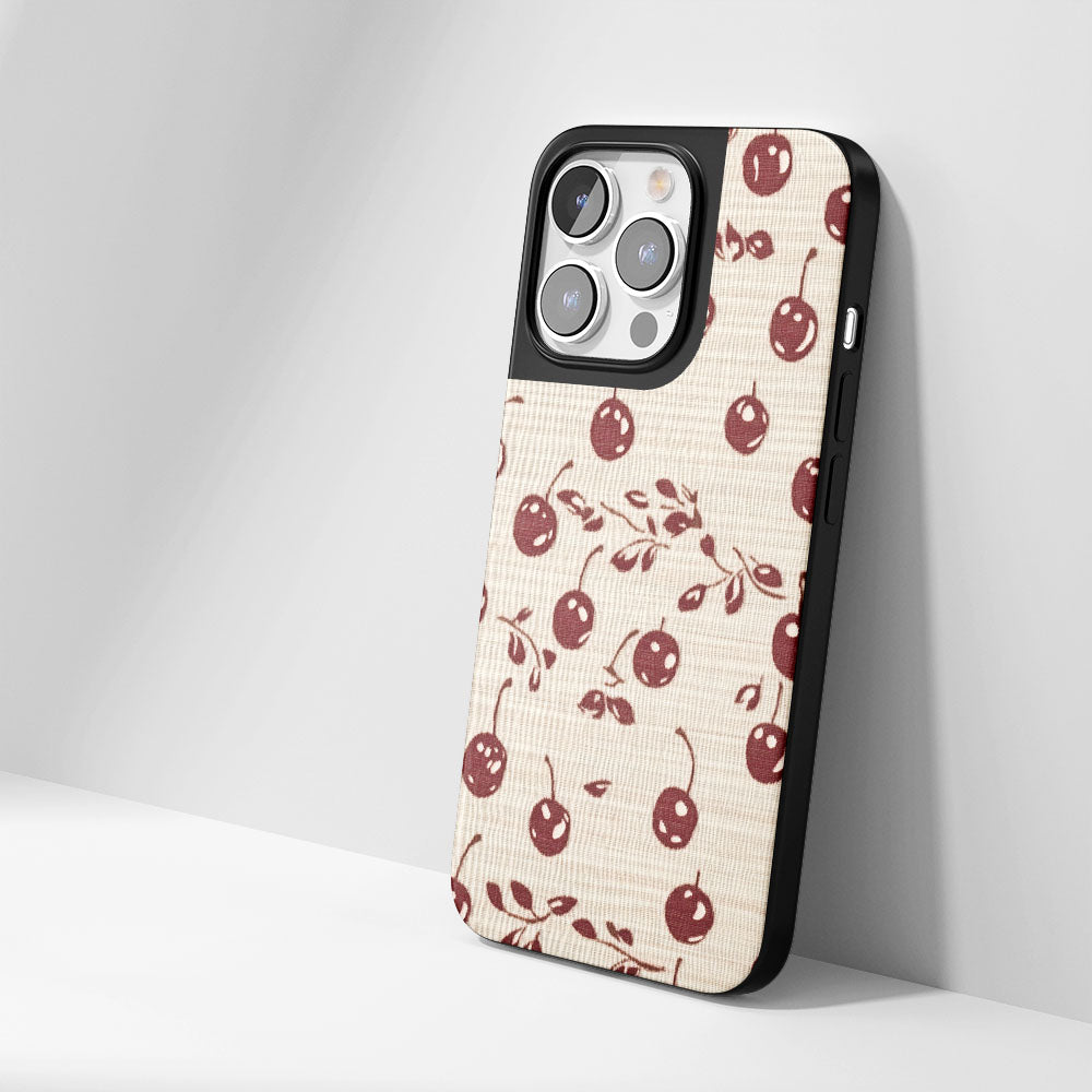 Industry-Level Tough Matte Cherries iPhone Case