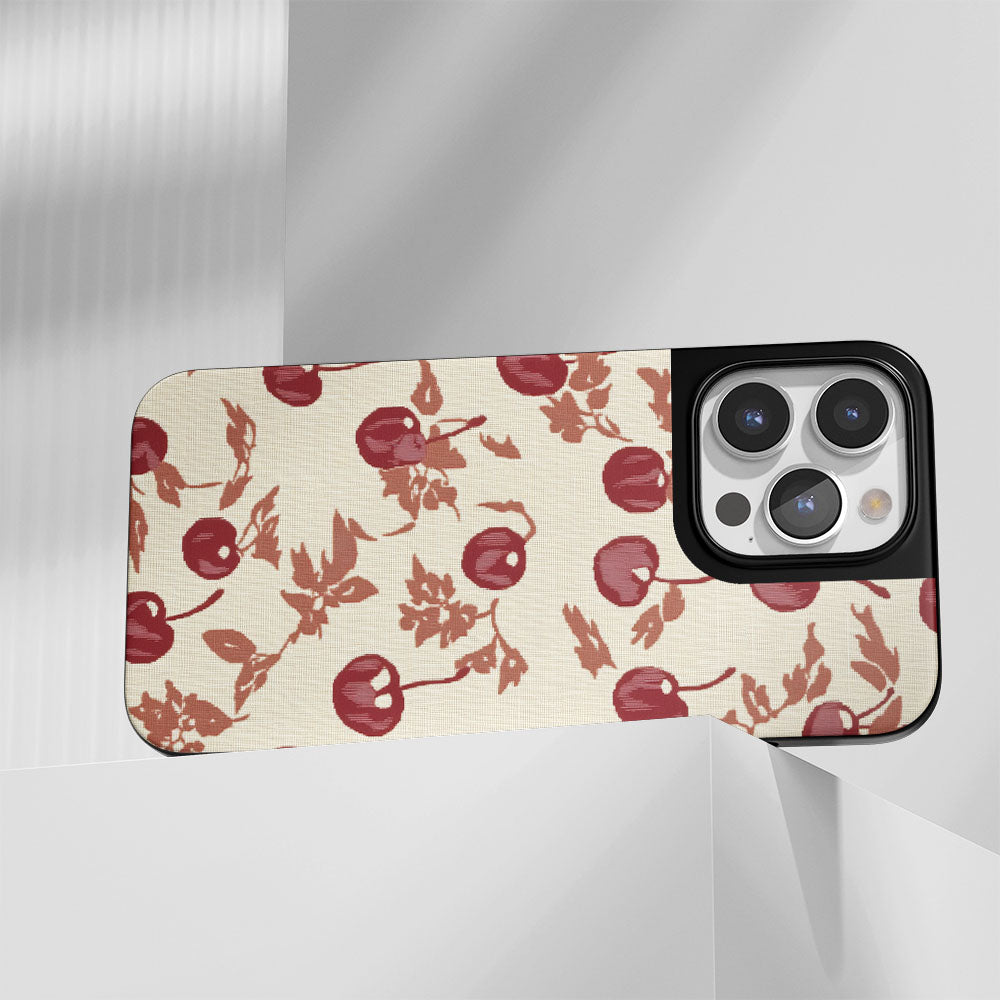 Industry-Level Tough Matte Cherries iPhone Case