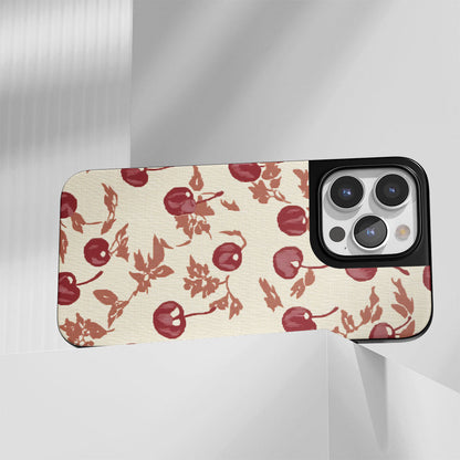 Industry-Level Tough Matte Cherries iPhone Case