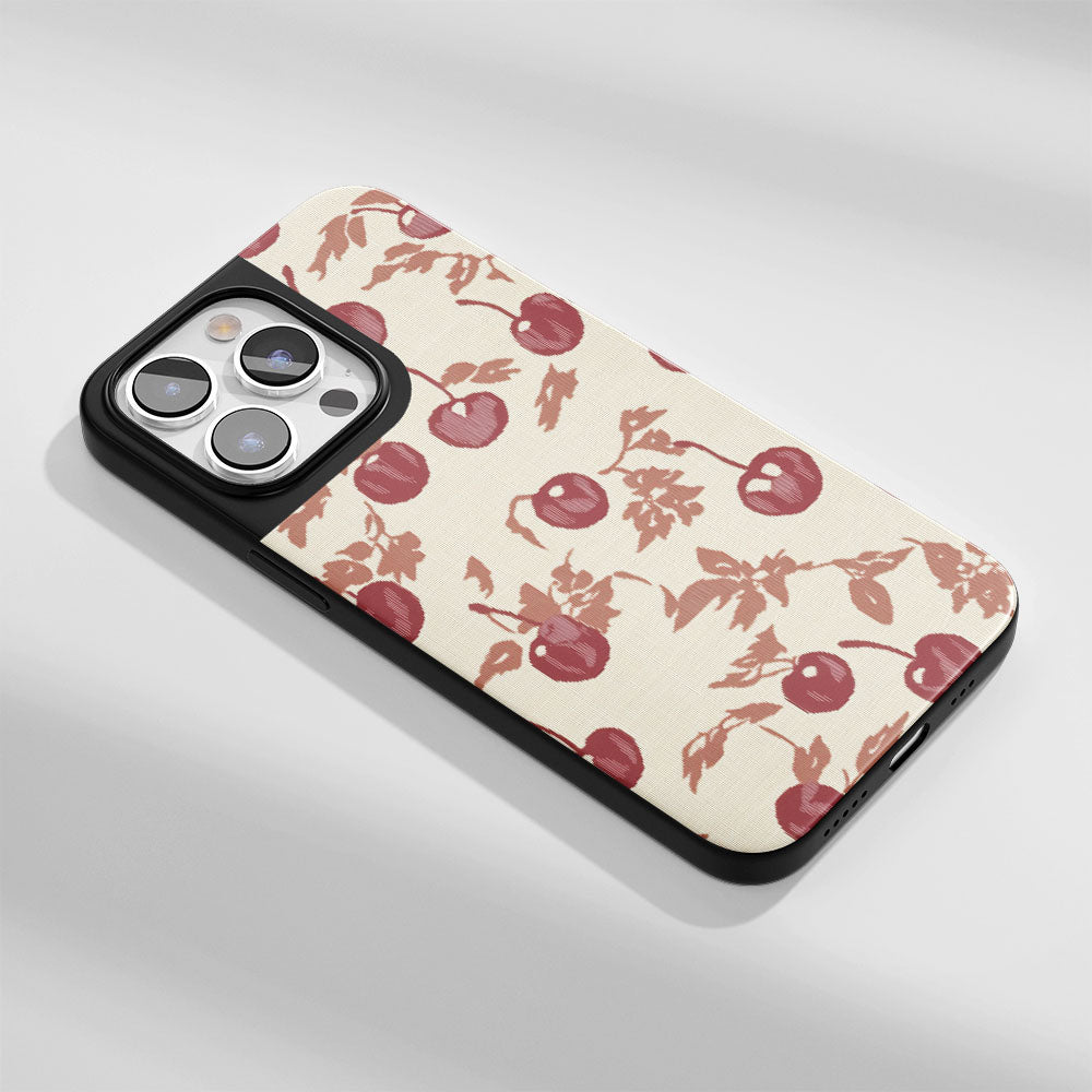 Industry-Level Tough Matte Cherries iPhone Case