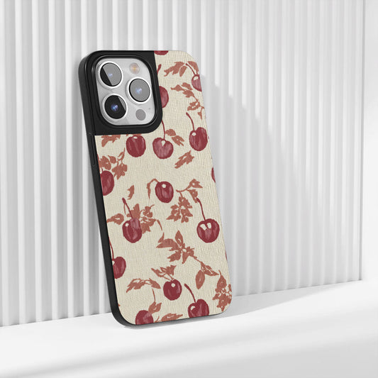 Industry-Level Tough Matte Cherries iPhone Case