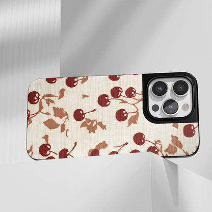 Industry-Level Tough Matte Cherries iPhone Case