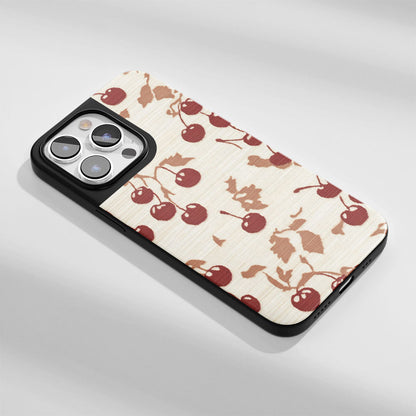 Industry-Level Tough Matte Cherries iPhone Case