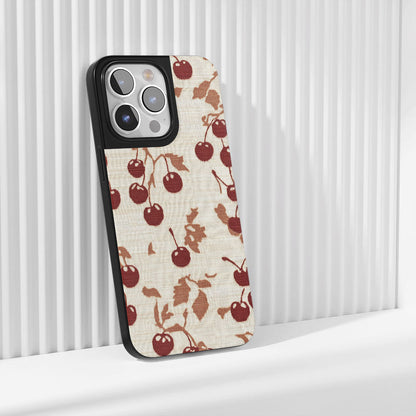 Industry-Level Tough Matte Cherries iPhone Case