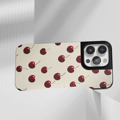 Industry-Level Tough Matte Cherries iPhone Case