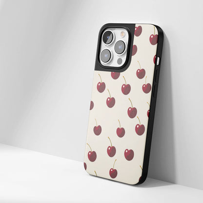 Industry-Level Tough Matte Cherries iPhone Case