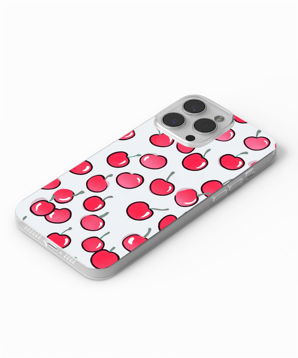 Latest 3rd-Generation Crystal Tough Glossy Cherries iPhone Case (MagSafe-Compatible)