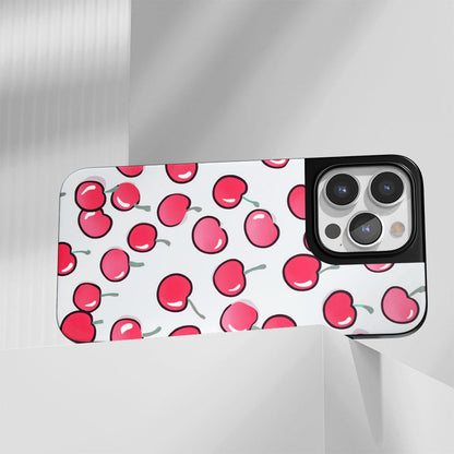 Industry-Level Tough Matte Cherries iPhone Case