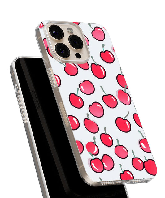 Latest 3rd-Generation Crystal Tough Glossy Cherries iPhone Case (MagSafe-Compatible)