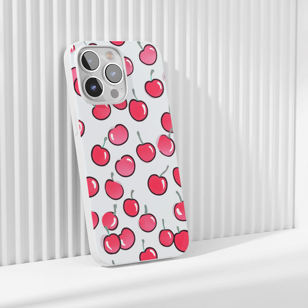 Latest 3rd-Generation Crystal Tough Glossy Cherries iPhone Case