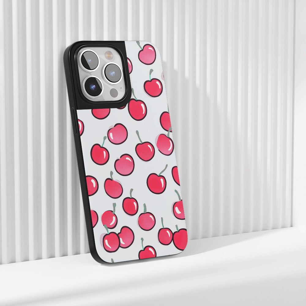 Industry-Level Tough Matte Cherries iPhone Case