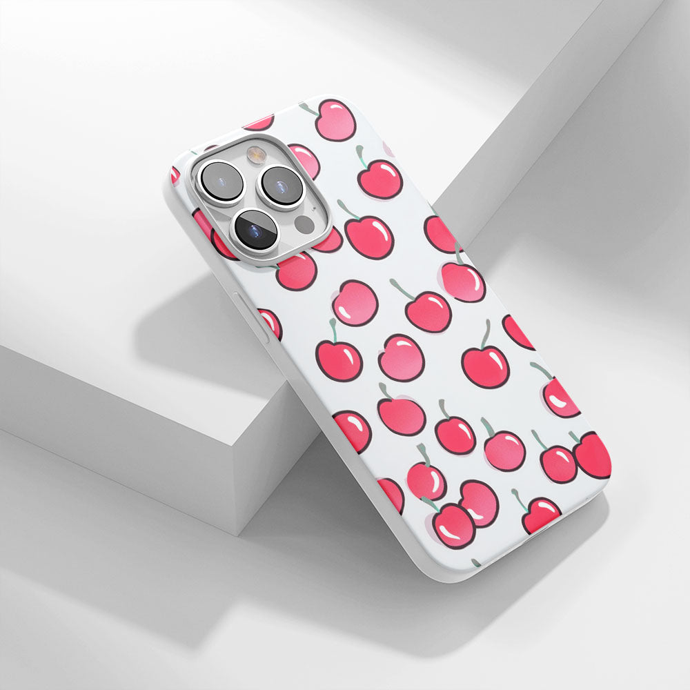 Latest 3rd-Generation Crystal Tough Glossy Cherries iPhone Case