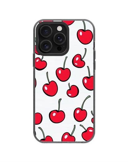 Latest 3rd-Generation Pop Tough Matte Cherries iPhone Case (MagSafe-Compatible) [Back Cover Only]