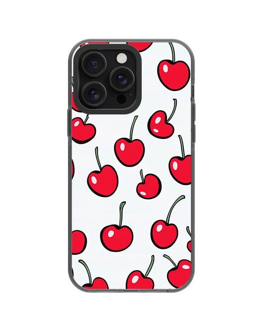 Latest 3rd-Generation Pop Tough Matte Cherries iPhone Case (MagSafe-Compatible) [Back Cover Only]