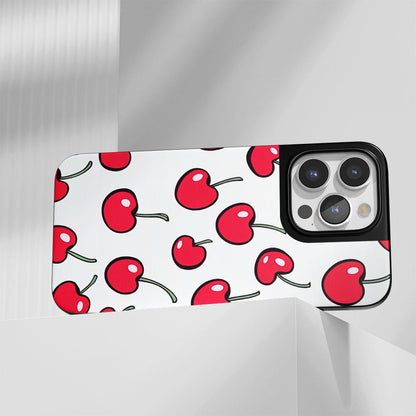 Industry-Level Tough Matte Cherries iPhone Case