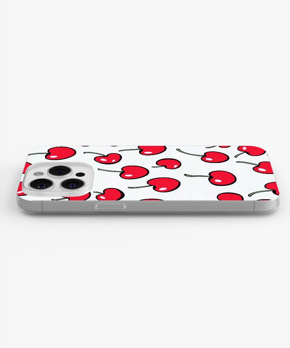 Latest 3rd-Generation Crystal Tough Glossy Cherries iPhone Case (MagSafe-Compatible)
