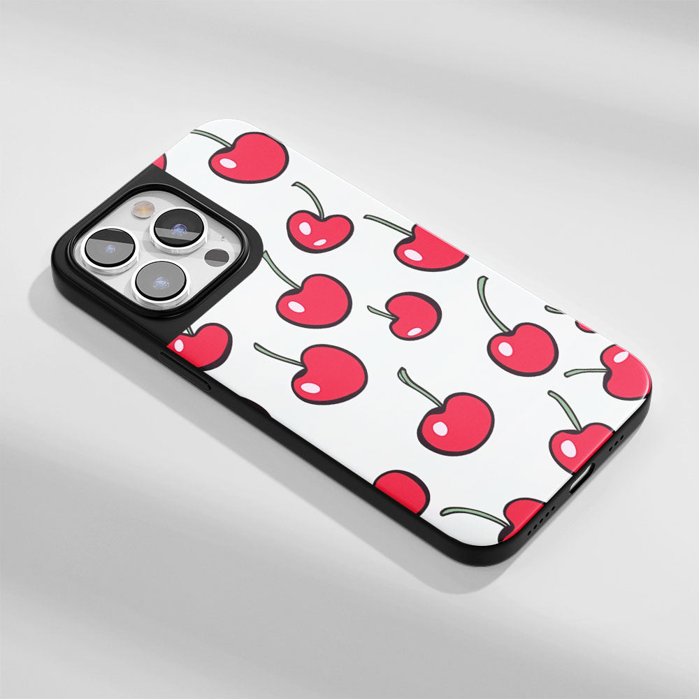 Industry-Level Tough Matte Cherries iPhone Case