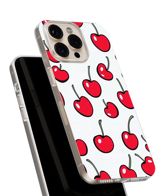 Latest 3rd-Generation Crystal Tough Glossy Cherries iPhone Case (MagSafe-Compatible)