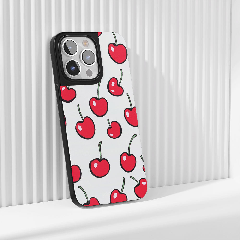 Industry-Level Tough Matte Cherries iPhone Case