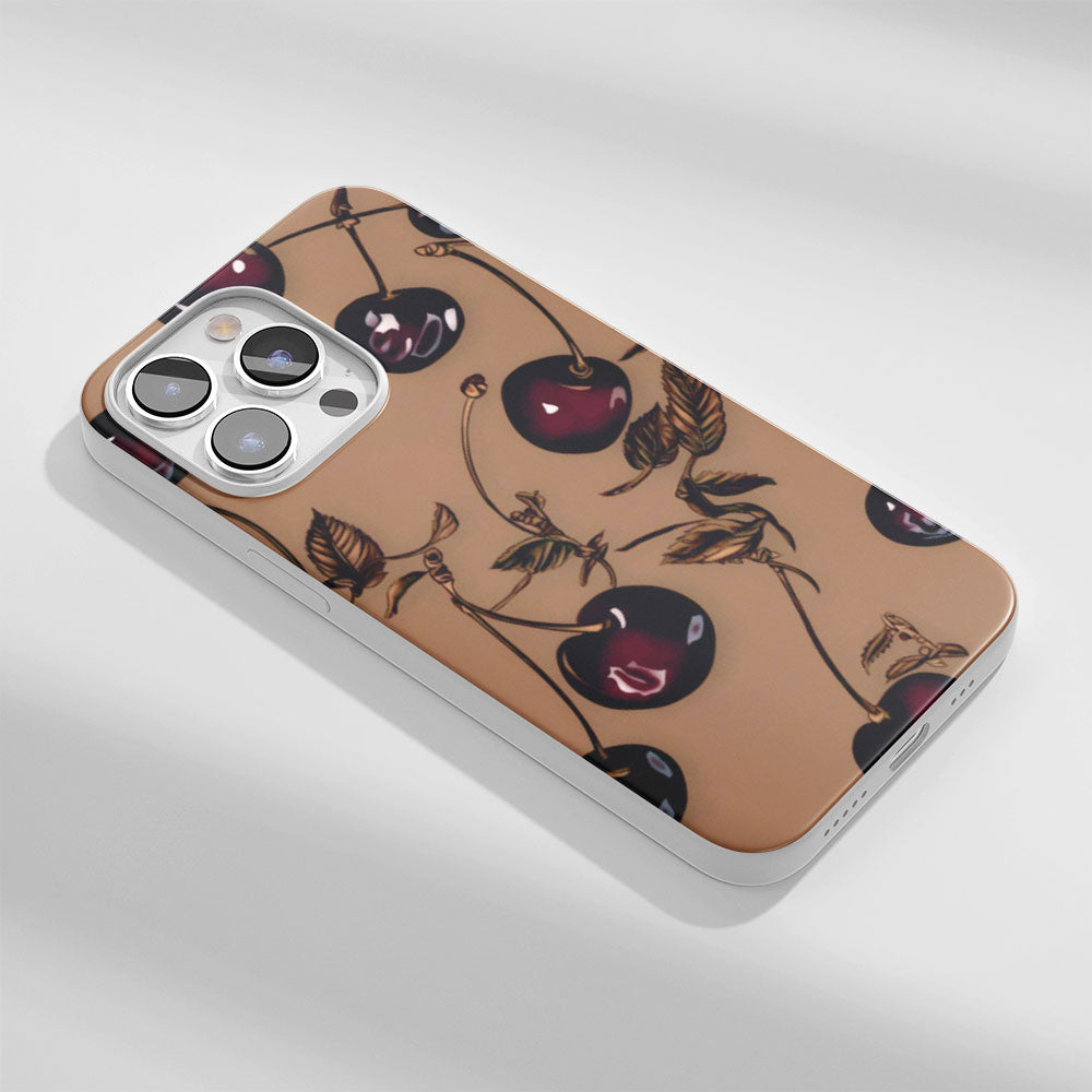 Latest 3rd-Generation Crystal Tough Glossy Cherries iPhone Case