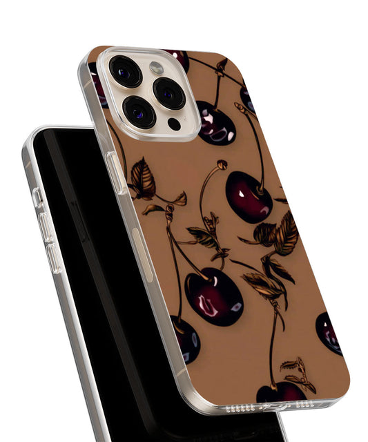 Latest 3rd-Generation Crystal Tough Glossy Cherries iPhone Case (MagSafe-Compatible)