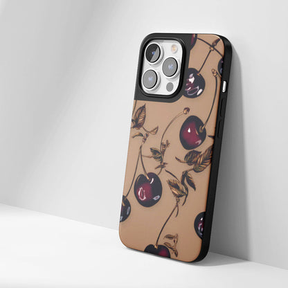 Industry-Level Tough Matte Cherries iPhone Case