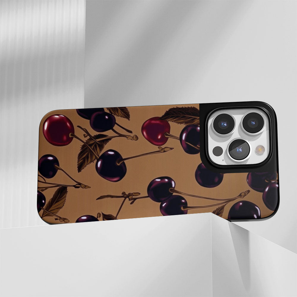 Industry-Level Tough Matte Cherries iPhone Case