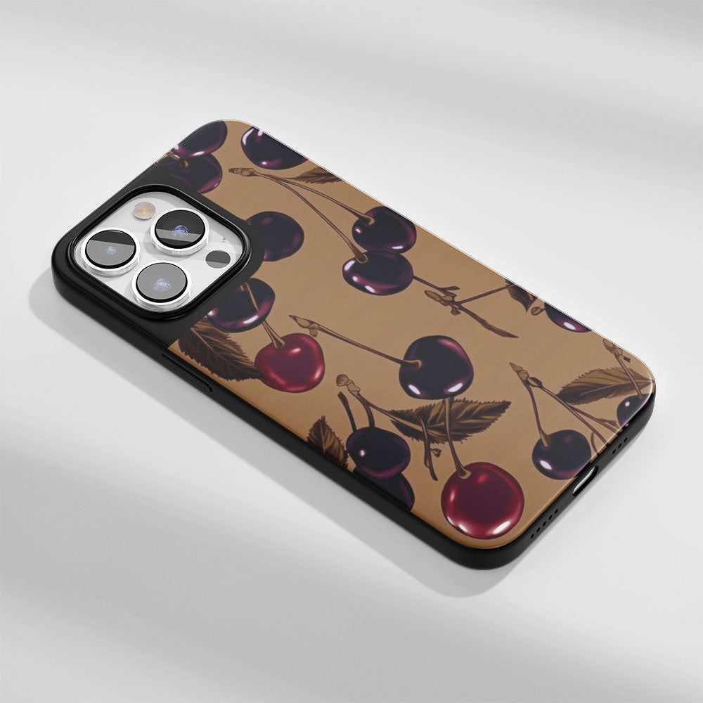 Industry-Level Tough Matte Cherries iPhone Case