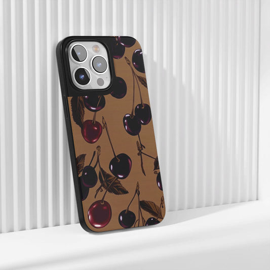 Industry-Level Tough Matte Cherries iPhone Case