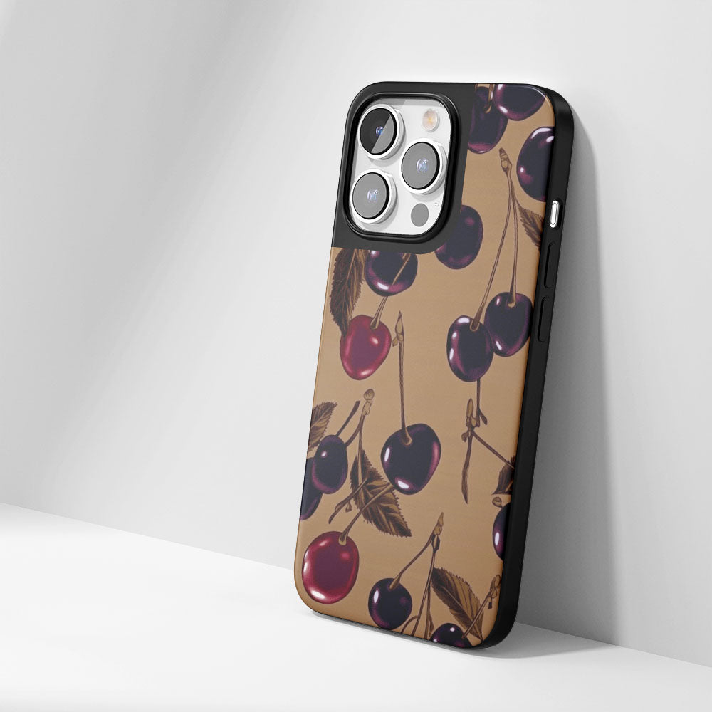 Industry-Level Tough Matte Cherries iPhone Case