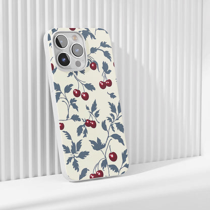 Latest 3rd-Generation Crystal Tough Glossy Cherries iPhone Case