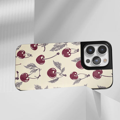 Industry-Level Tough Matte Cherries iPhone Case