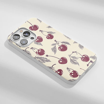 Latest 3rd-Generation Crystal Tough Glossy Cherries iPhone Case