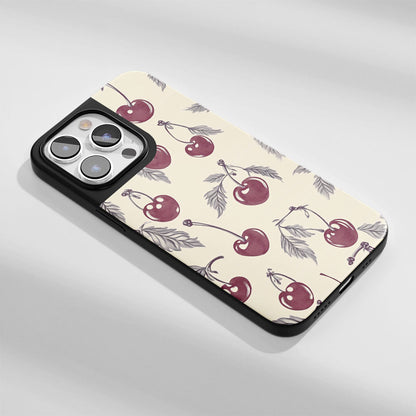 Industry-Level Tough Matte Cherries iPhone Case