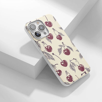 Latest 3rd-Generation Crystal Tough Glossy Cherries iPhone Case