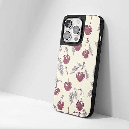 Industry-Level Tough Matte Cherries iPhone Case