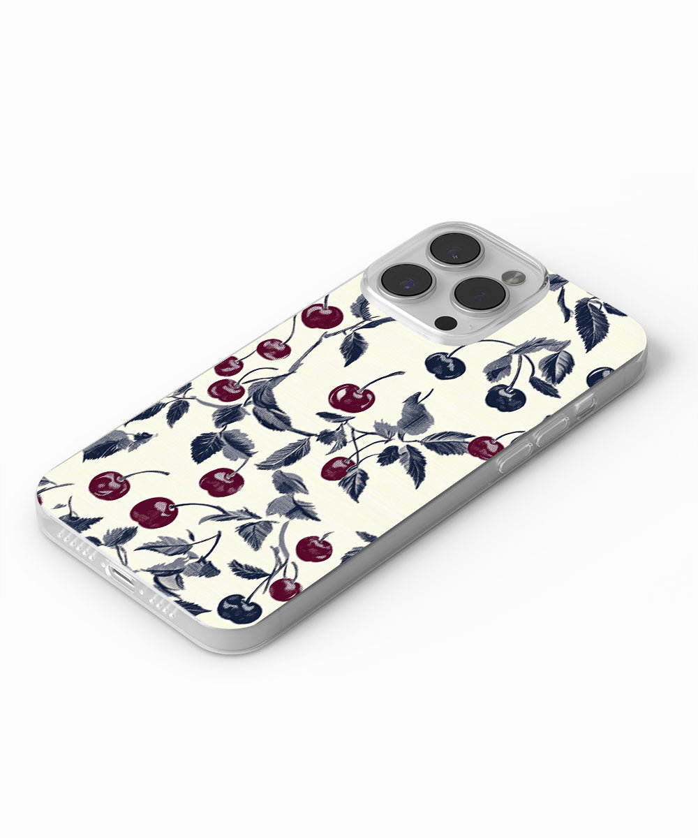 Latest 3rd-Generation Crystal Tough Glossy Cherries iPhone Case (MagSafe-Compatible)